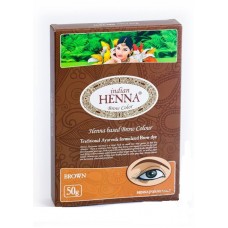 Indian Henna Brow Brown uzacu krāsa brūna, 50g